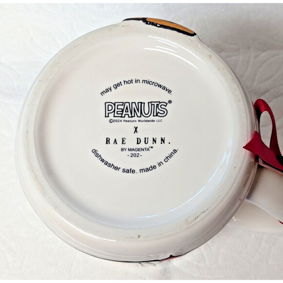 Rae Dunn Peanuts Charlie Brown Red Heart Be My Valentine Ceramic Coffee Mug - Picture 6 of 6